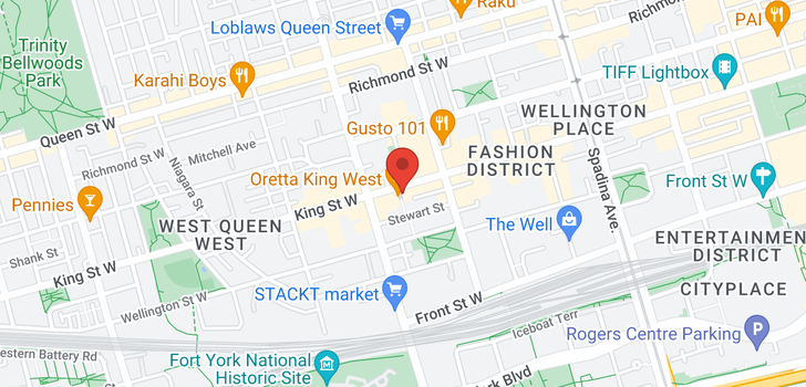 map of #434 -629 KING ST W